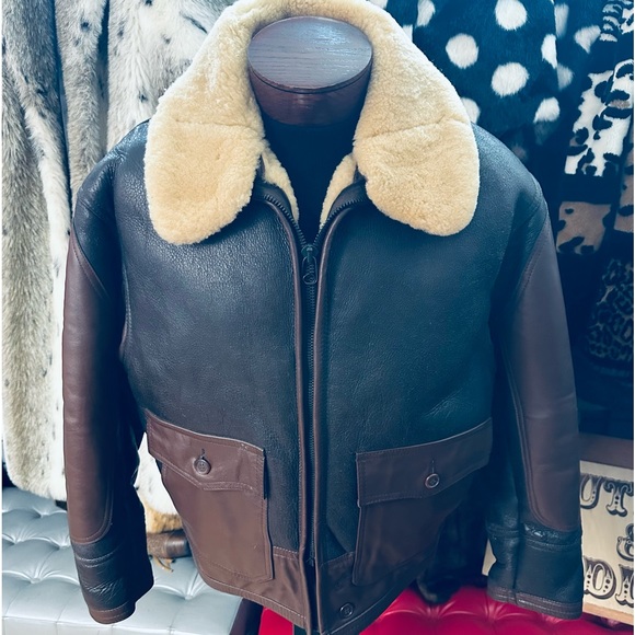 Avirex LTD Winter Flying Bomber Jacket Skeepskin Air Force Uniform USA - 42 - Picture 14 of 14